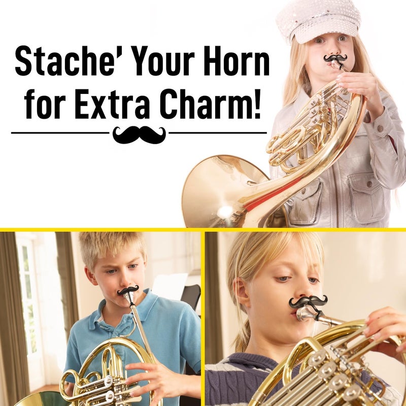 Samorillo [2 Pack] Clip-On Mustache For French Horns - Includes Protective Case - Made To Fit All French Horn Mouthpieces - Perfect Accessory For Young Musicians - Image 3